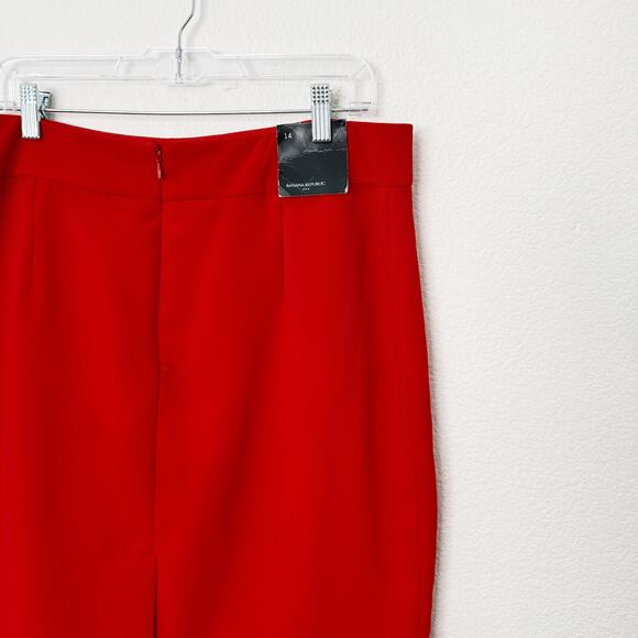[Banana Republic] Red White Racing Stripe Pencil Skirt Work Career NWT Size 14 - Picture 8 of 10